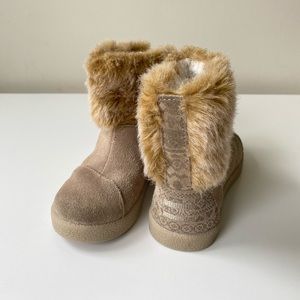 TOMS, Suede Fur Boots